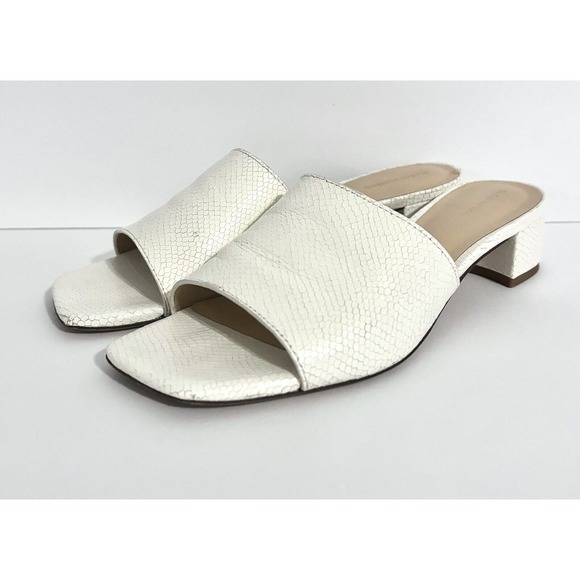 Reformation White Heeled Mules - Picture 1 of 15